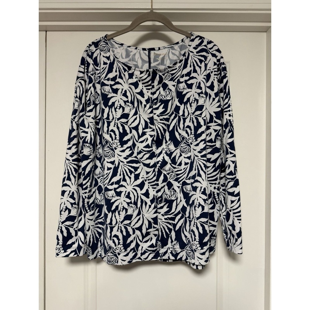 Lilly Pulitzer, Women's Long Sleeve Floral Top, Size Large